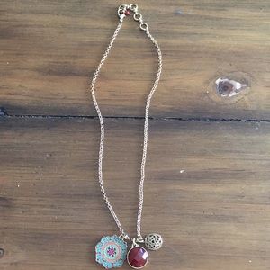 Lucky Brand brass charm necklace